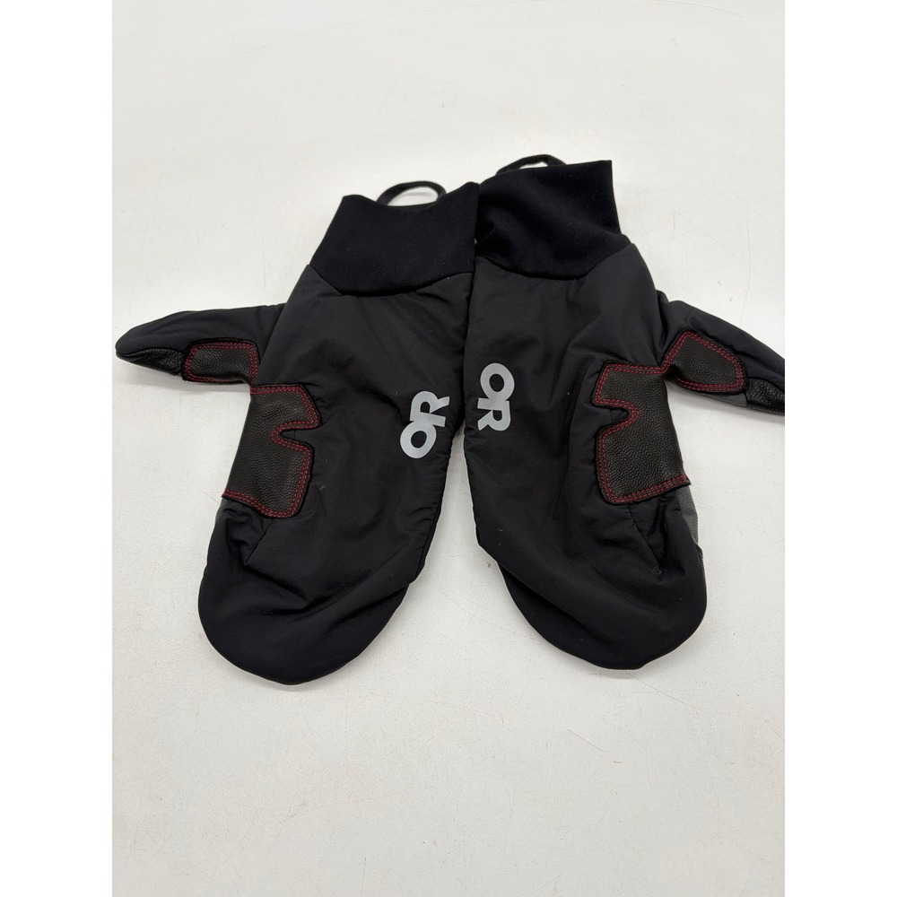 Outdoor Research Deviator Mitts Black Grey Goat Leather Insulated Mittens Medium